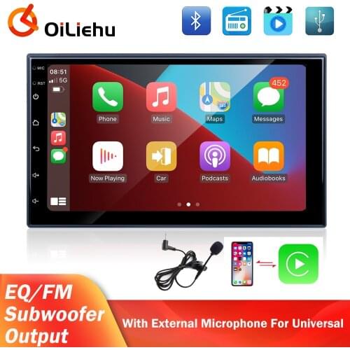 OiLiehu 2 Din Car Radio Carplay Stereo Receiver 7'' 9'' 2.5D FM Multimedia Player For Universal Volkswagen Nissan Hyundai Toyota