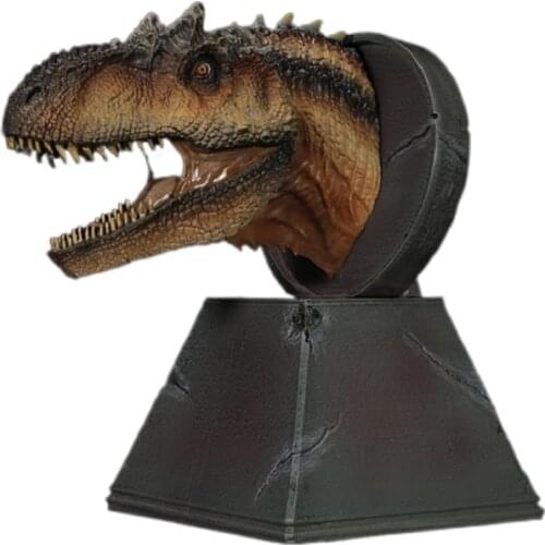 Nanmu Dinosaur Dragon Allosaurus Blade Head Busts Statue With Magnet Classic Toys For Boys Animal Model