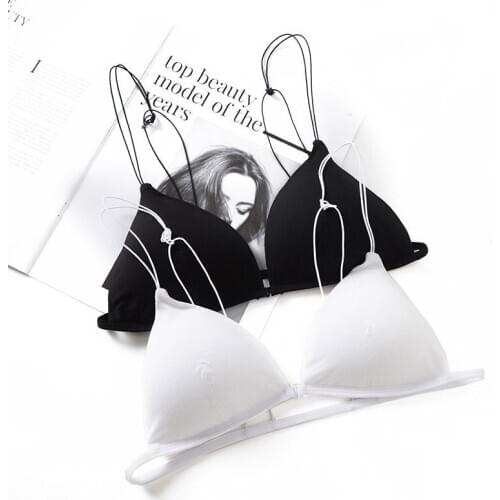 New Arrival Sexy Triangle Cup Push Up Bra Front Closure Wireless Women Bralette For Women Seamless Adjusted-straps Bra