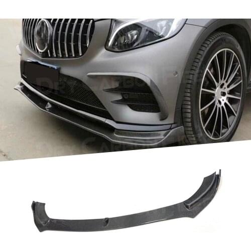 Carbon Fiber Front Lip Spoiler for Mercedes Benz GLC Class W253 GLC63 2014-2018 FRP Head Bumper Extension Chin Car Styling