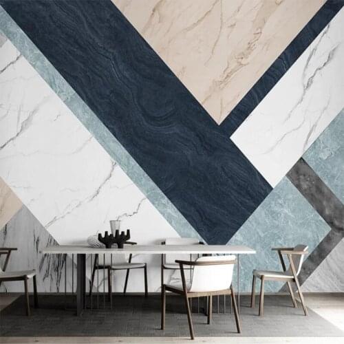 Custom Photo Wallpaper Modern Geometric Marble Mural Living Room TV Sofa Bedroom Home Decor Papel De Parede Waterproof Stickers