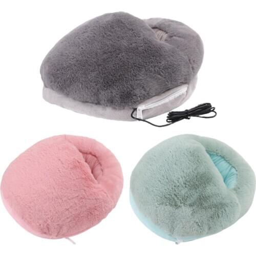 Portable USB Electric Soft Warm Foot Warmer Washable Cosy Heated Footwarmer D0AB