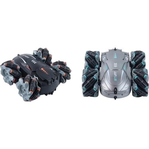 RC Stunt Car Drift Double-Sided Bounce 2.4G 4WD Remote Control Car Rock Crawler Roll Car 360 Degree Flip Kids Toy