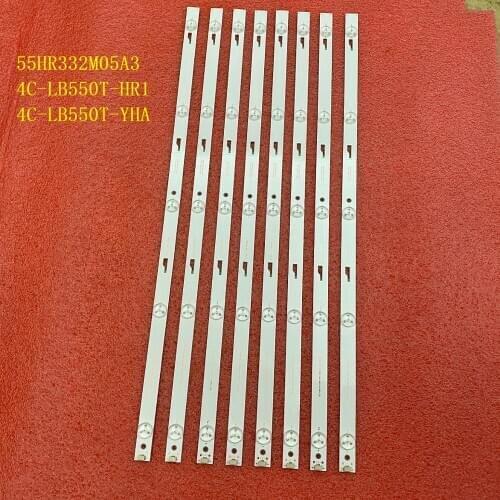 New 80pcs/lot LED Backlight strip for 55D1600 D55E161 55HR332M05A3 V0 V1 4C-LB550T-HR1 YHA