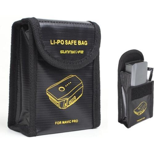 Lipo Battery Explosion-proof Safe Bag for DJI Mavic Pro Battery Fireproof Case Fiber Storage Box Protector