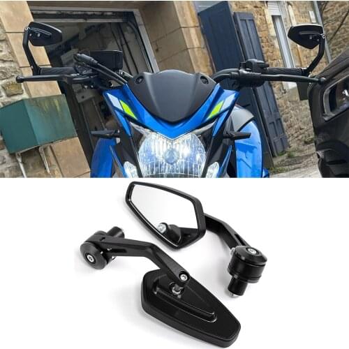 1 Pair 7/8" 22mm Motorcycle Handlebar End Mirror Rearview Mirror Accessories Reversing Reflective Back-view Motorbike Mirrors
