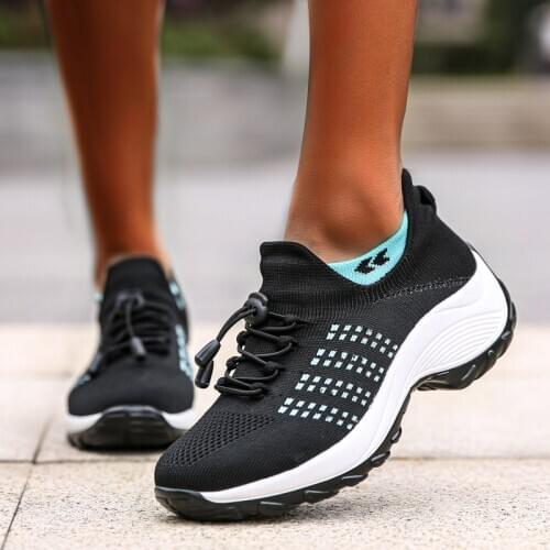 Women Sneakers Shoes Platform Spring Running Sport Breathable Air Large Size 42