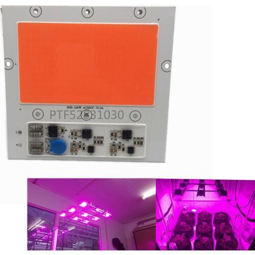 1PCS COB LED 100W 150w ac220V high power Floodlight Bead DOB Chip full spectrum Pink plant grow lamp light anti Lightning 4KV