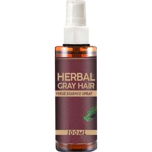100ML Black Hair Growth Spray Natural Plant Extracts Removing White Hair Herbal Grey Hair Care Spray Beauty