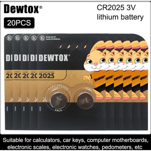 20PCS/LOT for DURACELL Original cr2025 Button Cell Batteries cr2025 3V Lithium Coin Battery For Watch Calculator Weight Scale