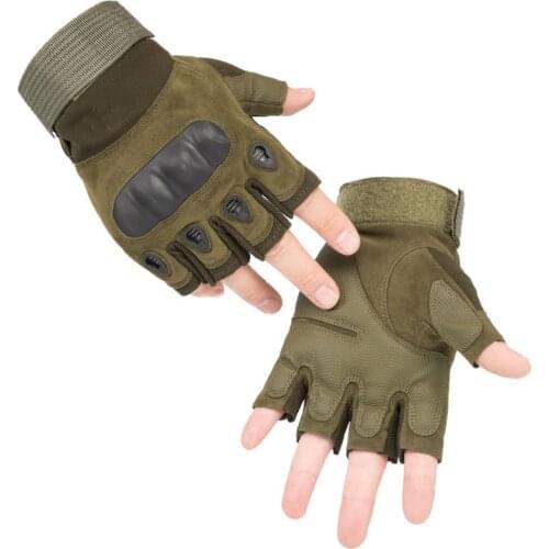 2021 Outdoor Tactical Gloves Protective Training Cycling Non-slip Wear-resistant Half-finger Motorcycle Gloves