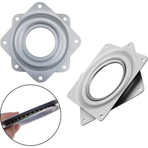 3/4/6 Inch Plates Furniture Turntable Rotary Full Solid Steel Ball Bearing Square 360 Degree Rotating Rolling Bearing Turntable