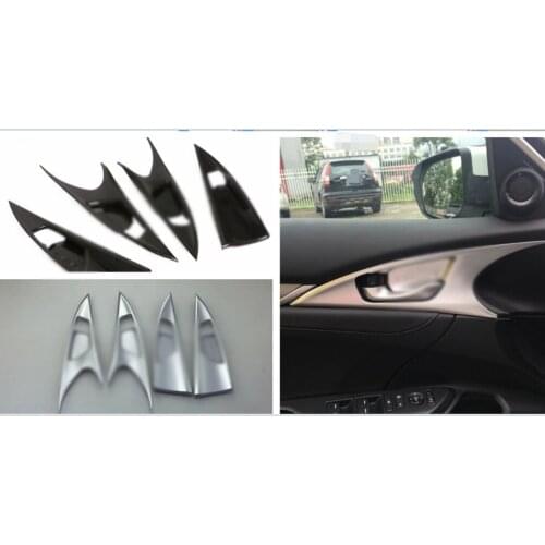 For Honda Civic 2016-2019 high quality ABS inner door bowl decoration sticker inner door bowl bright cover Car Accessories