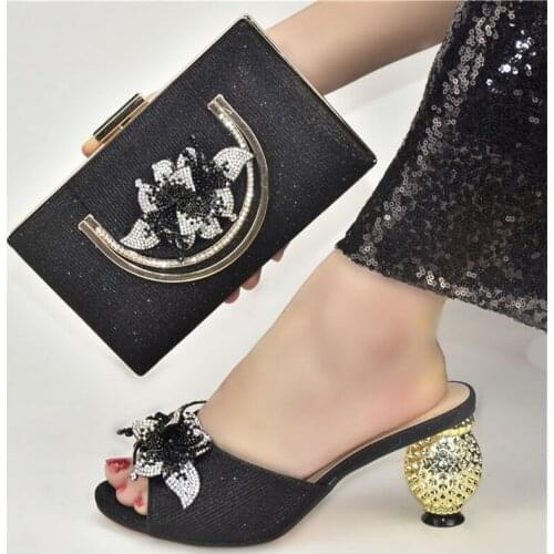 Doershow African shoes and bag set Italian shoe with matching bag best selling ladies matching shoe and Italy SSC1-5