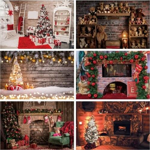 Laeacco Indoor Christmas Tree Gifts Toys Stars Carpet Baby Birthday Photo Photography Backdrop Photo Background For Photo Studio