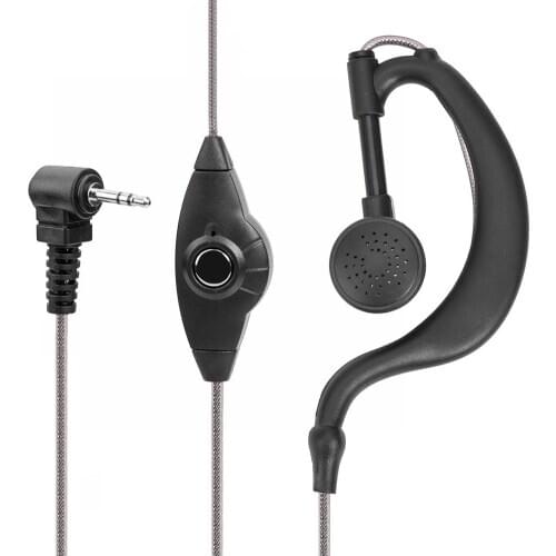 2.5mm Plug G Shape Headset Earphone Earpiece Mic PTT for Motorola Radio Soft Material Comfortable Wear Walkie Talkie Accessories