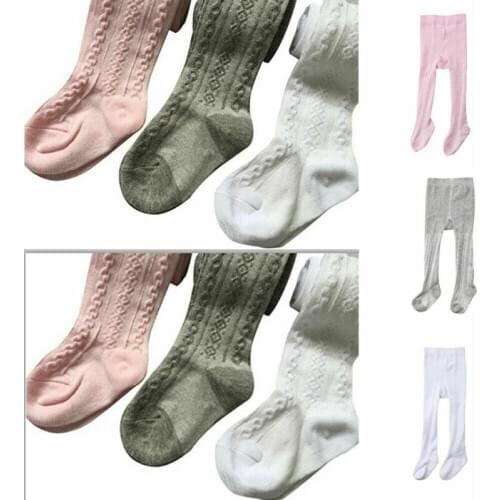 3Pair/Lot ( 3Color ) 0-2Y Baby Toddler Kids Girls Tights Pantyhose Soft Warm Long Socks Hosiery