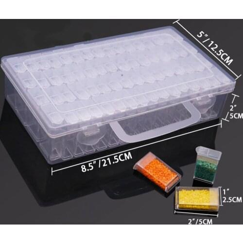 5d Diamond Painting Storage Box 64/256 Bottles Jewelry Bead Storage Organizer Diamond Painting Accessories Kit For Diy Art Craft