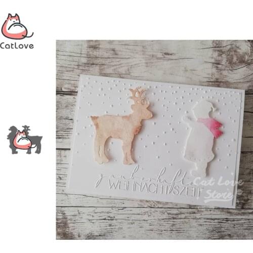 Child and Deer Metal Cutting Dies Scrapbooking Stencil DIY Decorative Craft Embossing Die Cuts Card Making New Dies For 2019
