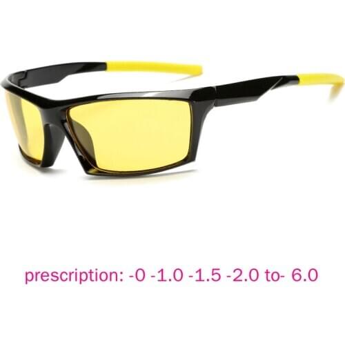 Custom Made Myopia Minus Prescription Polarized Lens Sunglasses Men Vintage Men Night Vision Driving Sun Glasses Male Goggles NX
