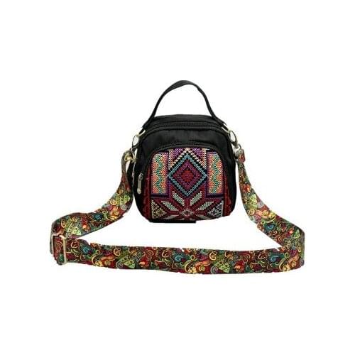 New Bohemian embroidery women mini shopping handbags!Nice national prints lady multi-layers shoulder bag Multi-use canvas bags