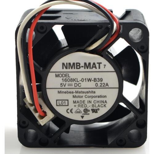 New original 1608KL-01W-B39 5V 0.22A 40 * 40 * 20MM 4020 3-wire cooling fan