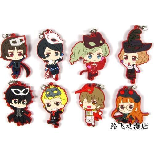 PERSONA Original Japanese anime figure rubber Silicone mobile phone charms/key chain/strap