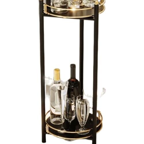Service Presentation Catering Cake Stand table basse Luxury Metal Gold 2 Tier Tray Trolley Repisas Storage органайзер