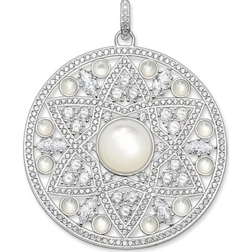 925 Sterling Silver Paved Cats Eye Opal Hollow Disc Ornament Pendants, Thomas Style Necklace Pendant Ts Jewelry Gift for Women