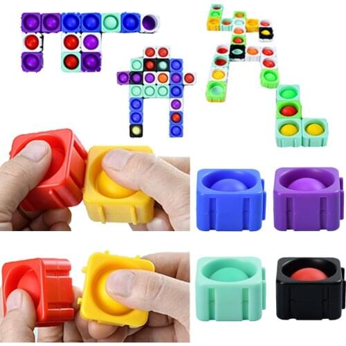 Mini Simple Dimple Building Block Pack Soft Silicone Jigsaw Puzzles Toy Simpl Dimmer Antistress Set Fidget Squeeze Toys поп іти