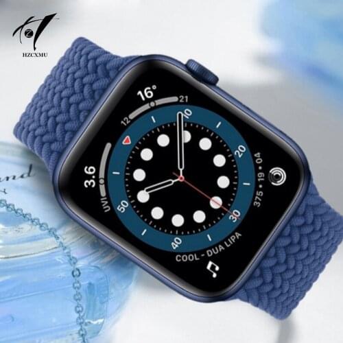 Band for Apple watch SE/6/5/4/3/2/ Solo Loop iwatch bracelet nylon Braided strap for iwatch band 44mm 40mm 42mm 38mm wristbelt
