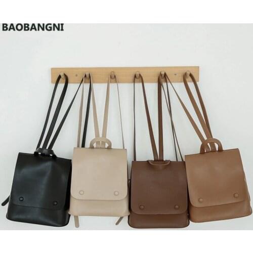 New Preppy Style Leather Womens Bag Female Backpack Bag Small Womens Backpack Ladies Small Shoulder Bag