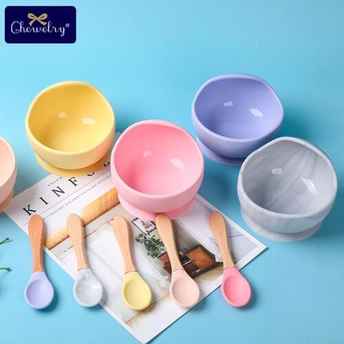 Baby Silicone Baby Feeding Dinner Bowl Childrens Dishes Dining Plate Top For Feeding BPA Free Tableware Fruit Platos Products