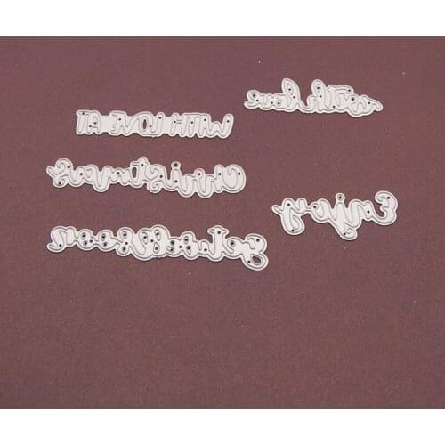 Words Metal Cutting Dies Scrapbooking Craft Mold Cut Die Stencil Handmade Paper Card Make Template Embossing 2021 New
