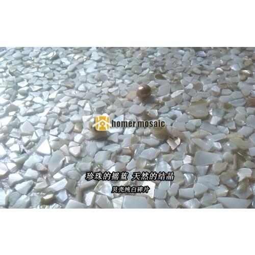 Special baroque shape pure white shell mosaic tiles MOP mother of pearl wall kitchen backsplash background mosaic tiles fashion