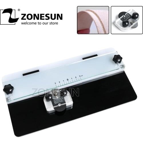 ZONESUN Leather Segment Cutting Device Leather Edge Cutter Section Cutting Tool Leather Handcraft DIY Wallet Handbag Name Card
