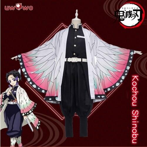 UWOWO Anime Kimetsu no Yaiba Demon Slayer Cosplay Costume Kochou Shinobu Costume