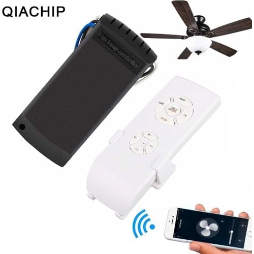 QIACHP Wifi Ceiling Fan Smart Remote Control Switch Timer Fan Speed Controller Works With Alexa Google Home AC 110V 220V