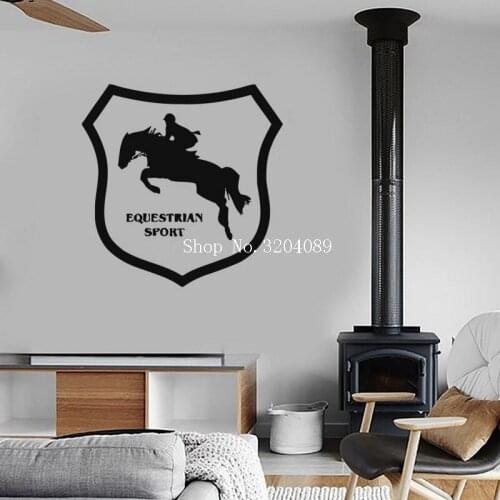 Horse Rider Racing Equestrian Sport Vinyl Decal Wall Stickers Home Decoration For Stables Self-adhesive Art Wallpaper YY580