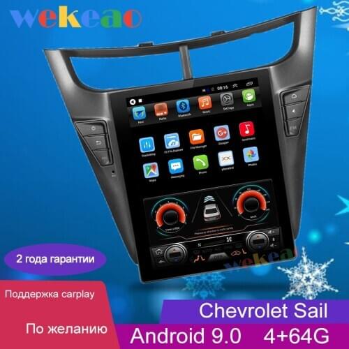 Wekeao Vertical Screen Tesla Style 10.4'' Android 9.0 Car Radio For Chevrolet Sail Car Dvd Player Auto GPS Navigation 2015-2019