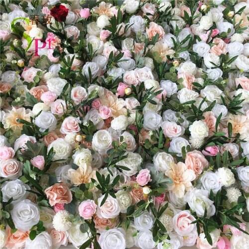 SPR Factory Wholesale roll up backdrop green pink wall Flower Decoration For Flower Wall