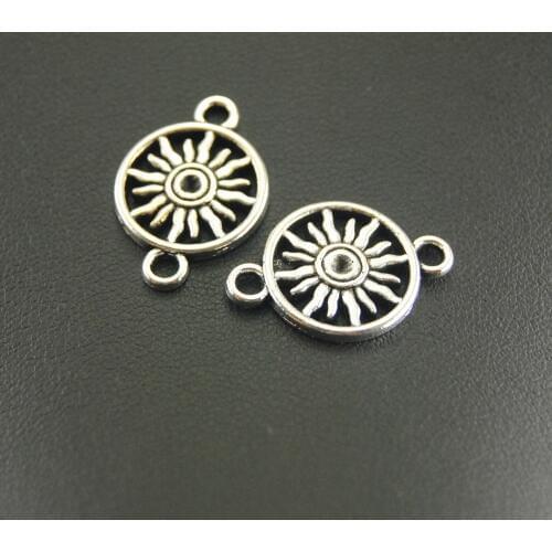 10Pcs Silver Color Sun Charm Jewelry Making DIY Handmade Craft A856