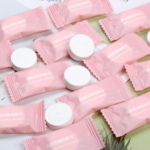 100pcs/Lot Compressed Travel Cotton Towel Magic Towel Portable Face Towel Soft Napkin Perfect Tissue Cleaning Wipes