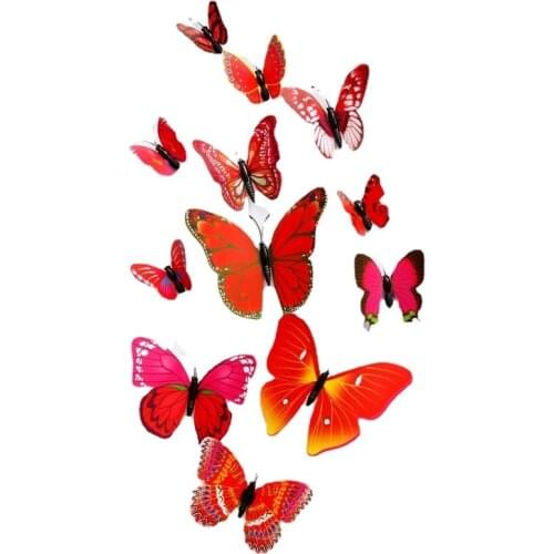 12Pcs 3D Colorful Butterfly magnets for refrigerators for kitchen Home Decor Butterflies Fridge Magnet stickers Room Decoration