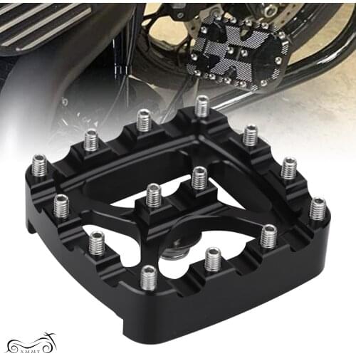 1X Aluminum Rivet MX Style Brake Pedal Pad Kit For Harley Softail FXST Forty Eight XL1200X Street 500 750 Sportster 883 1200