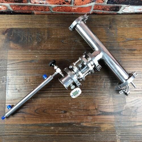 2" OD64mm Visual Rectification module with Dimroth condenser , Reflux column , Distillation , Sanitary Steel 304