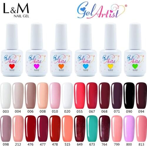 24 pcs Gelartist uv led soak off nail polish New Color DHL Free Shipping gel nail polish bling 290 colors long lasting
