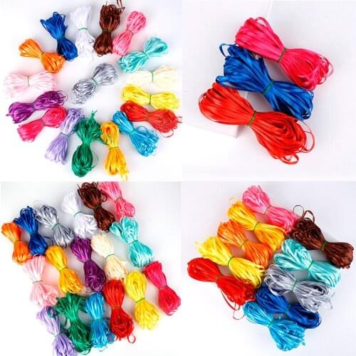 25Yards 3mm Grosgrain Satin Ribbons for Wedding Birthday Party Decorations DIY Bow Craft Ribbons Card Gifts Wrapping Supplies