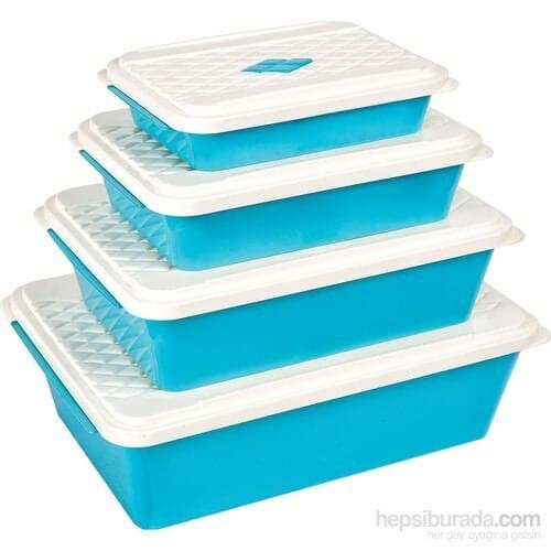 Bager Smartlıne Storage Container 4 Pcs Set-Blue