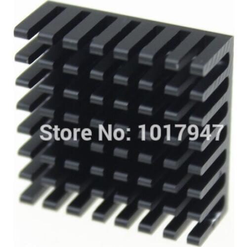 50 Pieces LOT 25x25x10mm Aluminum Heatsink Cooler Cooling Black Heat Sink